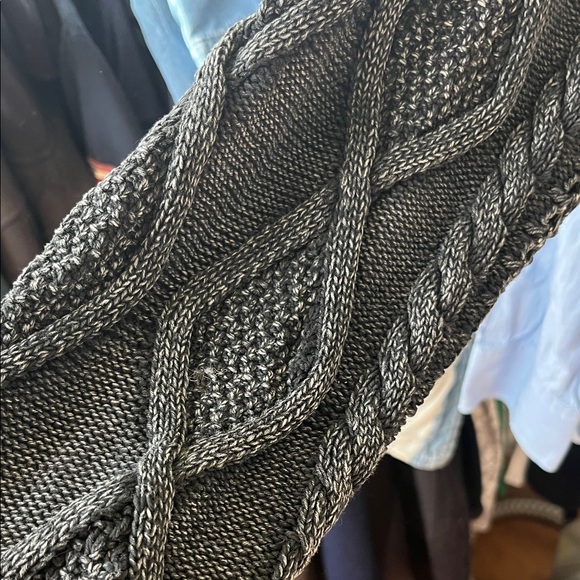 Black Cable Knit Women's Sweater - Picture 2 of 5